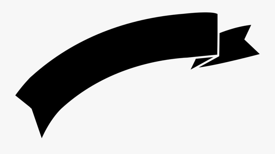 Ribbon Banner Silhouette - Ribbon Icon Png File, Transparent Clipart