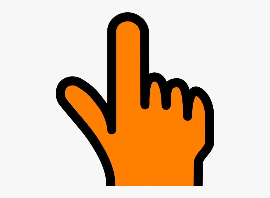 Clipart Pointing Finger Orange, Transparent Clipart