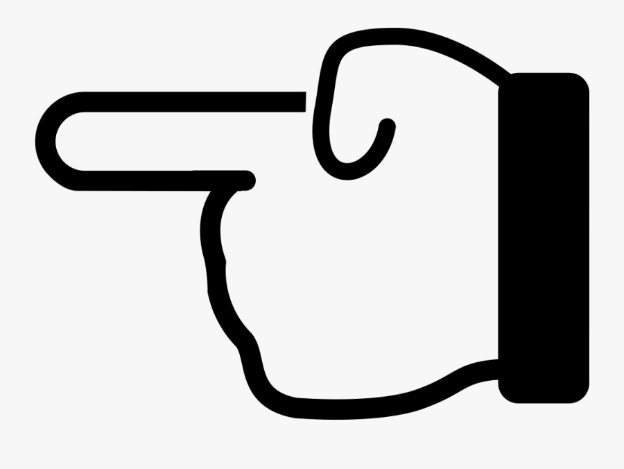 Transparent Hand Pointing Left Clipart - Finger Point Left, Transparent Clipart