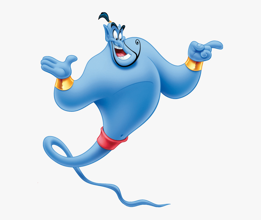 Genie Pointing A Finger - Aladdin Genie Png, Transparent Clipart