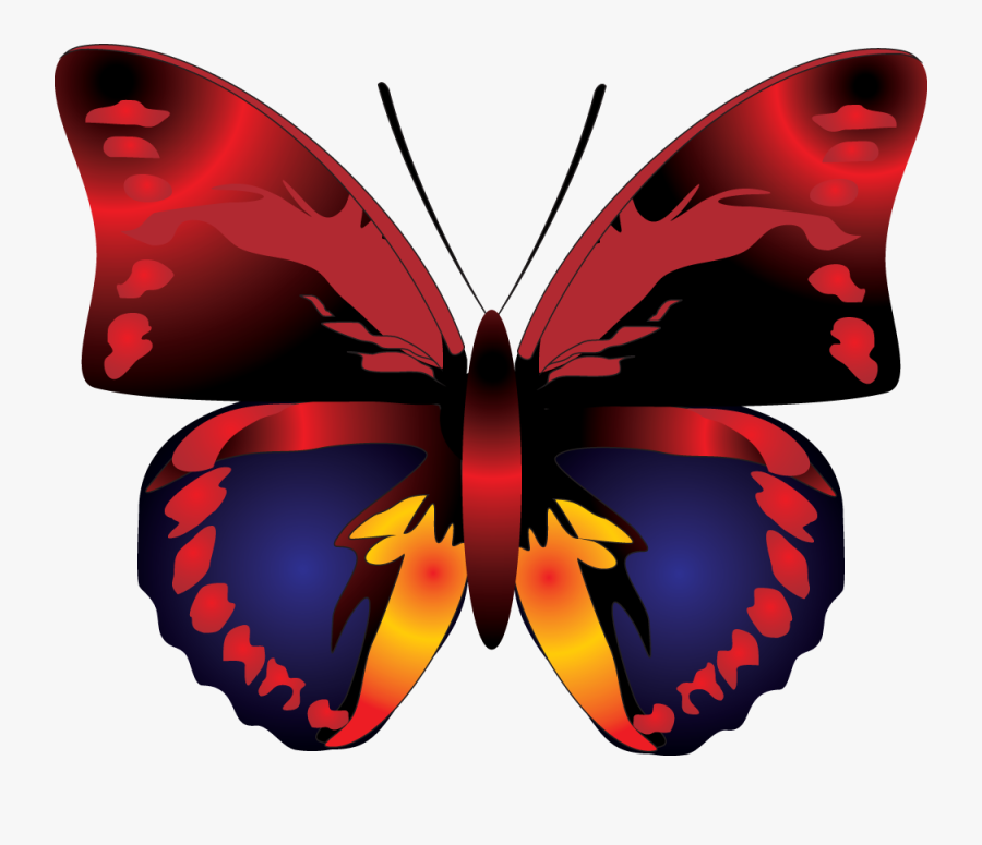 Butterfly Png Image - Red Butterfly Clipart Hd, Transparent Clipart