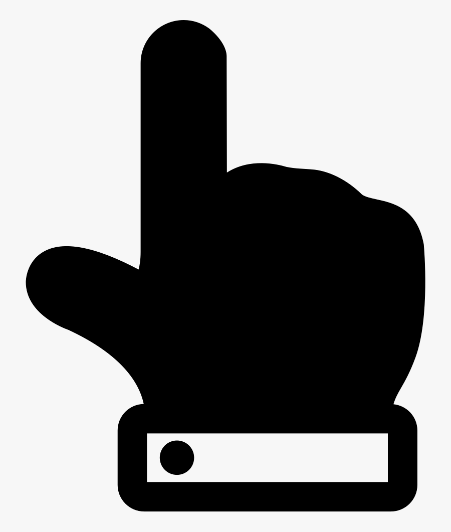 Finger Pointing Up Of Filled Hand Gesture - Hand Gesture Pointing Up, Transparent Clipart