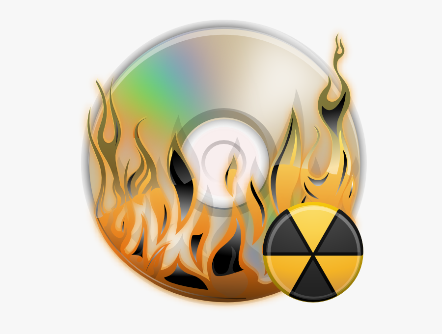 Burning Cd Logo Vector, Transparent Clipart