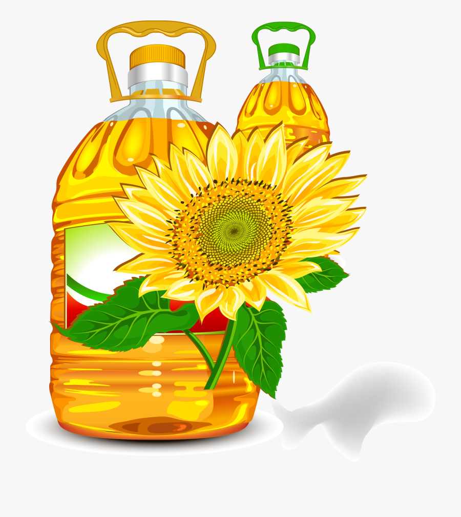 Oil Clipart Sunflower Oil - Oil Bottle Clipart Png, Transparent Clipart