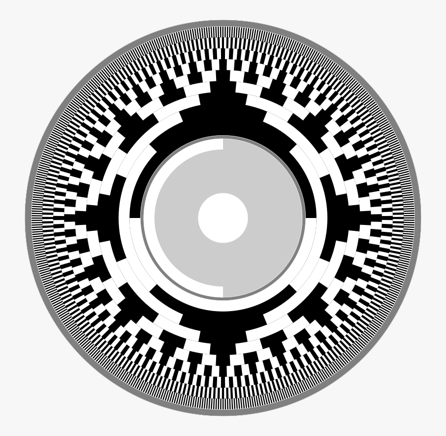 Gray-code As Compact Disk Label - Binary Reflected Gray Code, Transparent Clipart