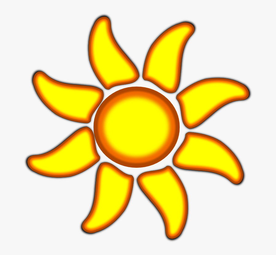 Sunflower, Sunshine, Flower, Sun, Heat, Warmth, Weather - Sun With 8 Rays, Transparent Clipart