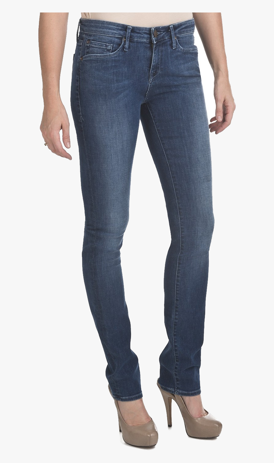 Girl With Blue Jeans - Girl Jeans Transparent Png, Transparent Clipart