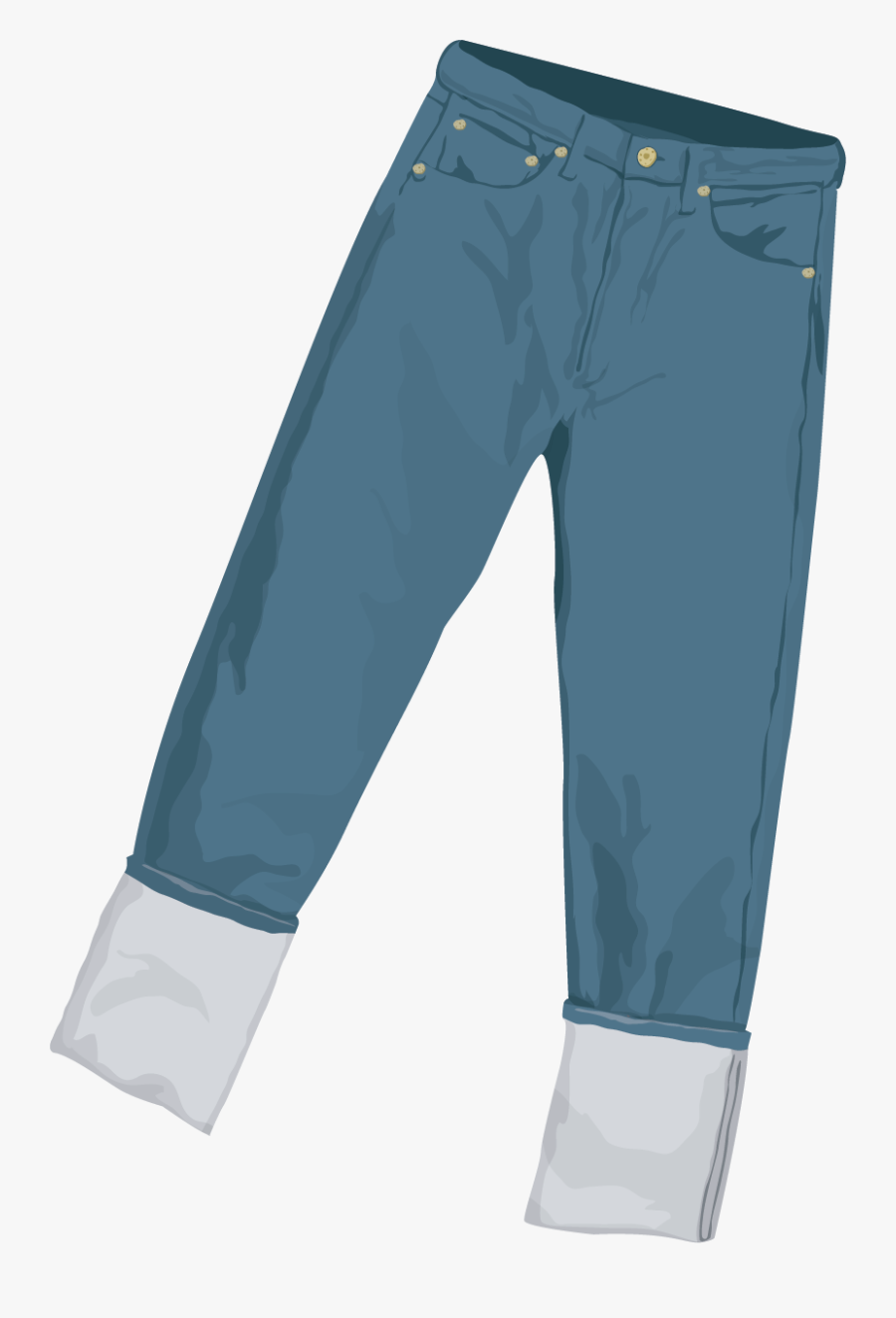 Jeans Denim Trousers Clipart , Png Download - Jeans Vector No Background, Transparent Clipart