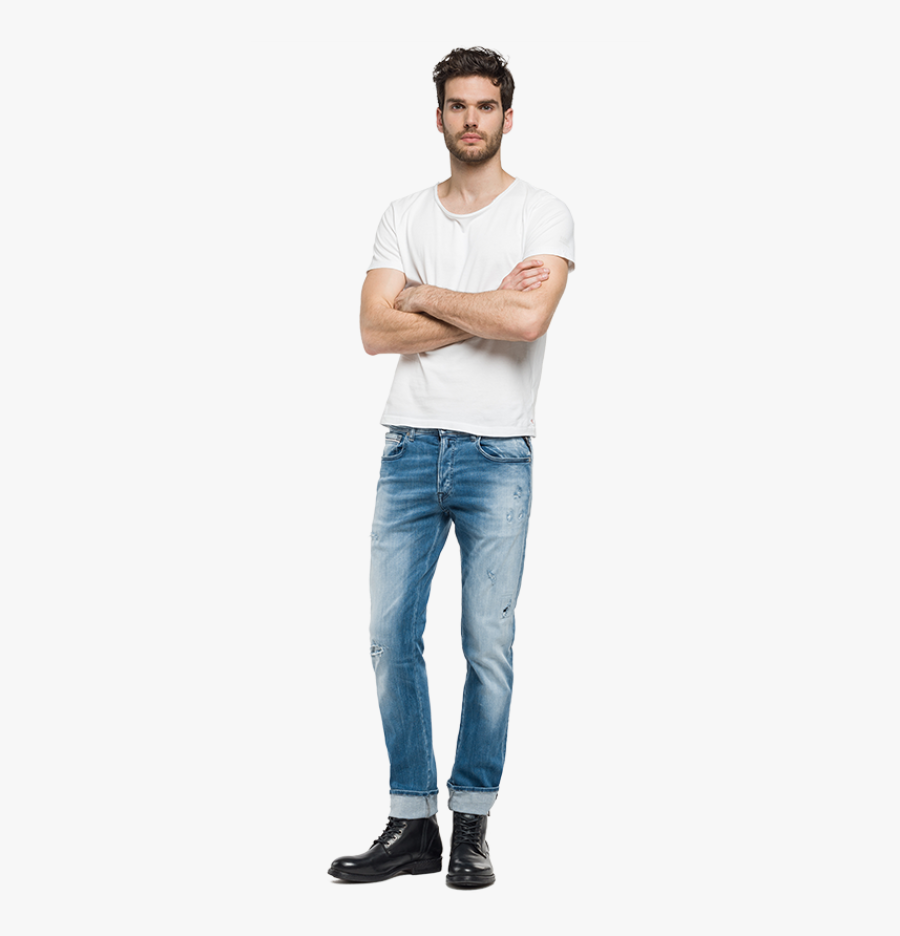 Transparent Jeans Clipart - Man In Jeans Png, Transparent Clipart