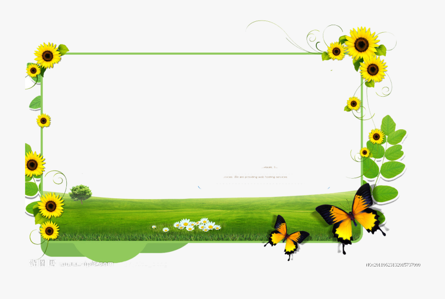 Common Clip Art Transprent - Sunflower Border Design Png, Transparent Clipart