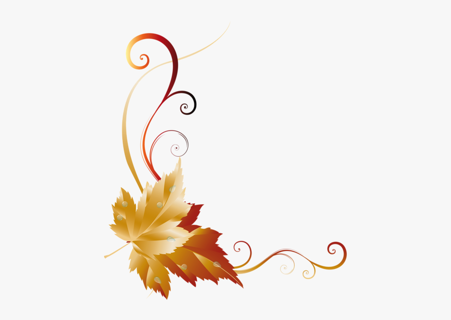 Transparent Autumn Leaf Border, Transparent Clipart