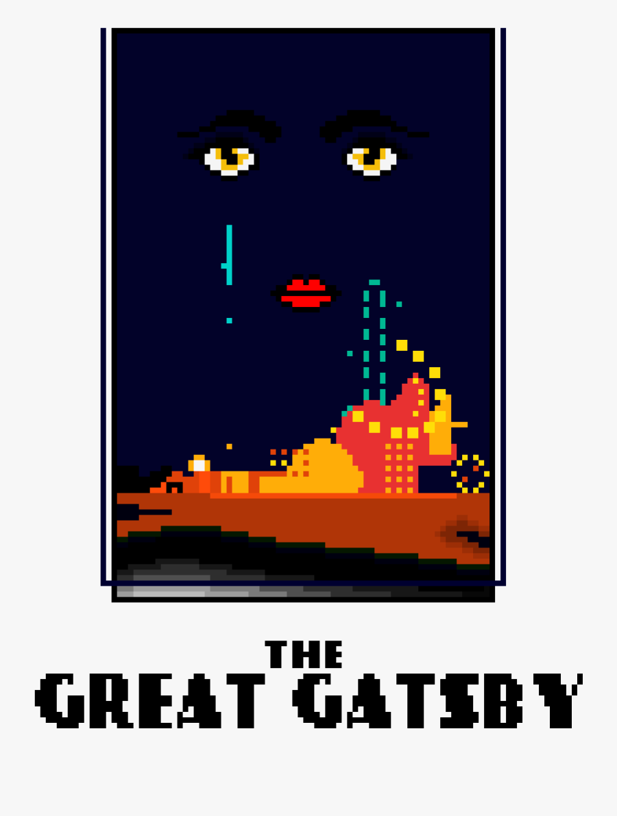 The Great Gatsby Book Cover - Pixel Art Book Cover, Transparent Clipart