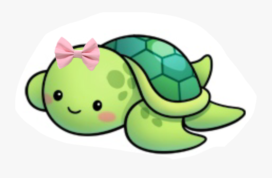 Girl Clipart Turtle - Cute Sea Turtle Drawing, Transparent Clipart