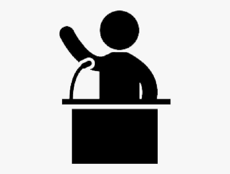 Podium Silhouette At Getdrawings - Public Speaking Clip Art, Transparent Clipart