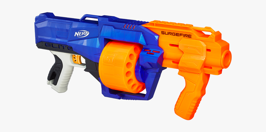 Nerf N-strike Elite Nerf Blaster Toy - Surge Fire Nerf Gun, Transparent Clipart