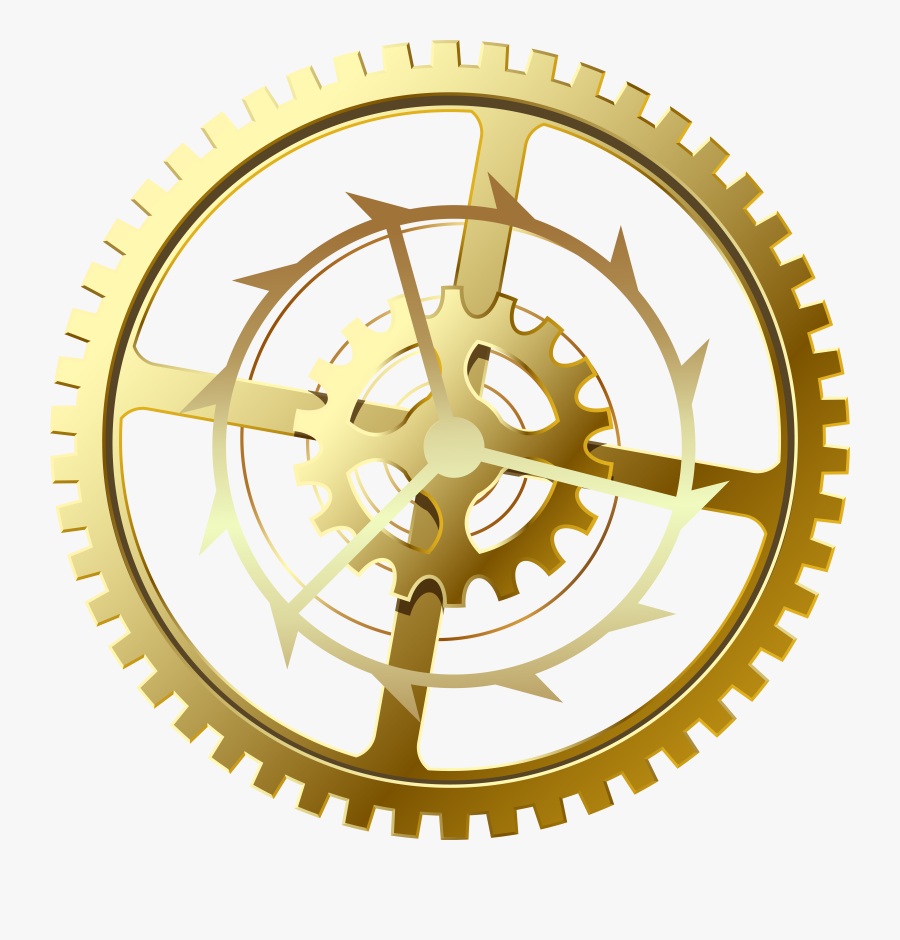 Gear Gold Png Clip Art Image, Transparent Clipart