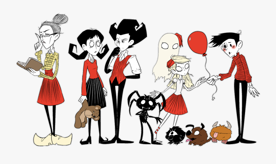 Transparent Girl Getting Dressed In The Morning Clipart - Don T Starve Webber X Wendy, Transparent Clipart