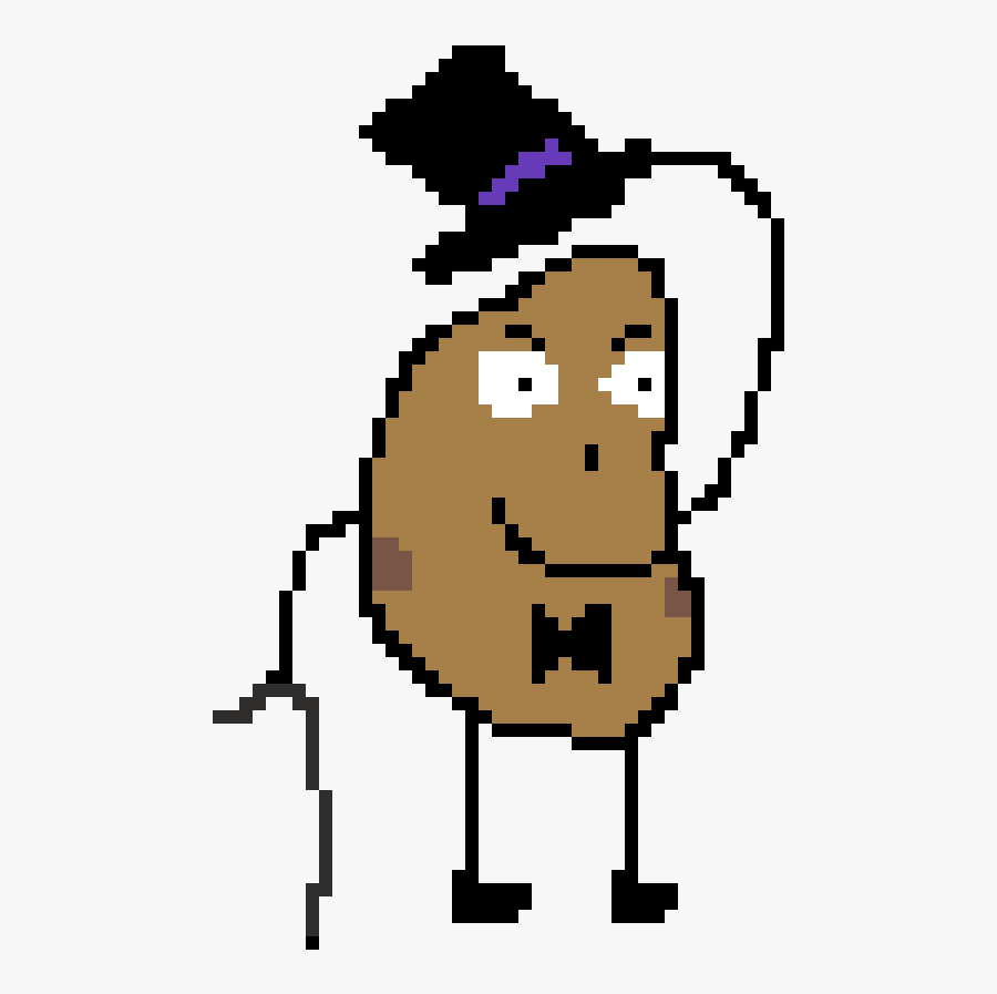 Potato With A Top Hat, Transparent Clipart