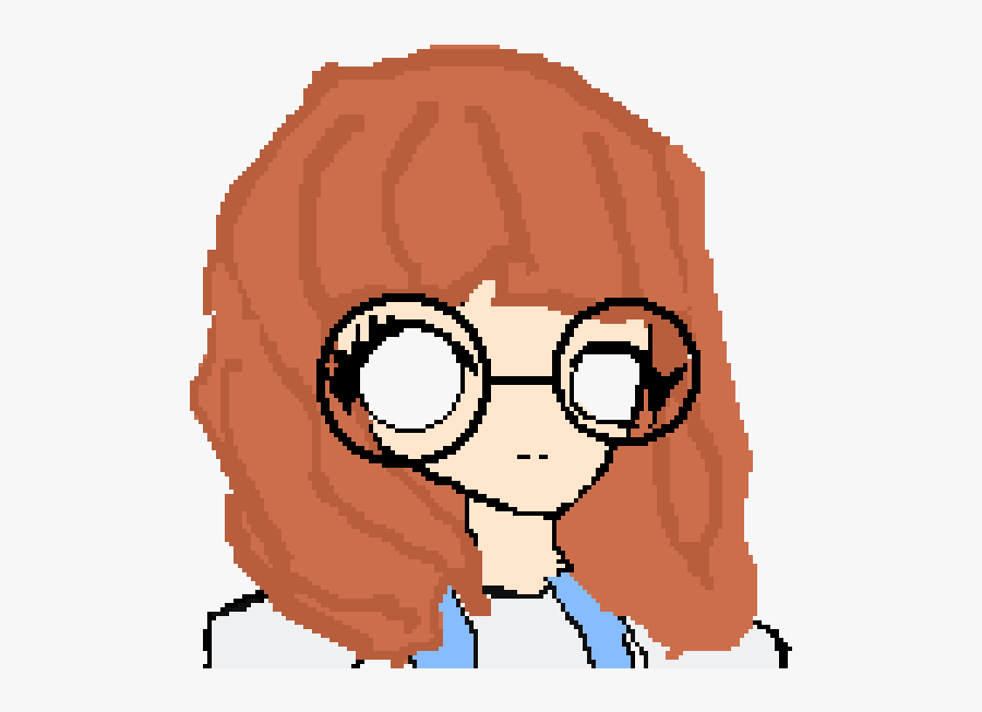 Clip Art Girl With Round Glasses - Cartoon, Transparent Clipart