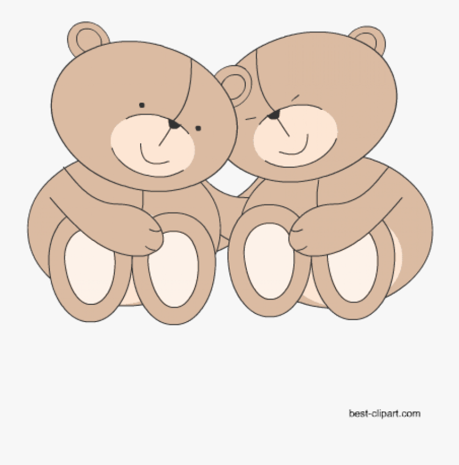 Cute Teddy Bears Valentine Clip Art - Portable Network Graphics, Transparent Clipart