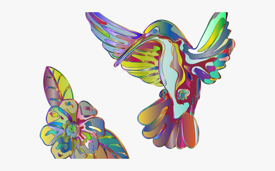 Hummingbird Clipart Abstract - Illustration, Transparent Clipart
