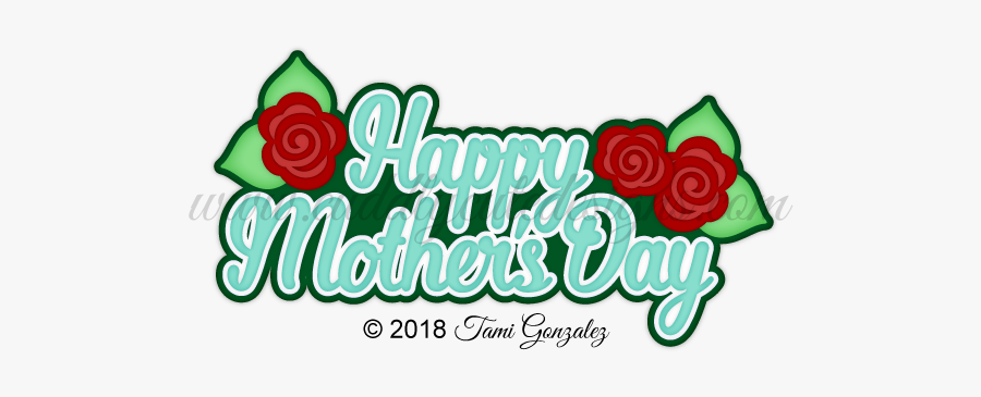 Mother's Day Scrapbook Title, Transparent Clipart