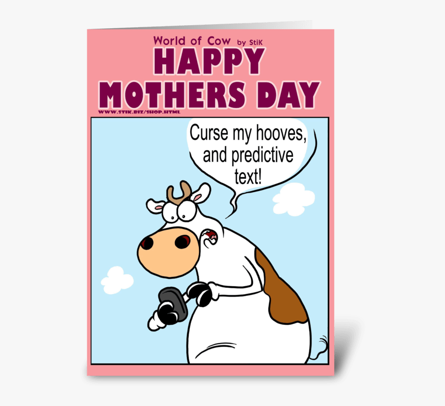 Mother"s Day Predictive Hooves Greeting Card - Cartoon, Transparent Clipart