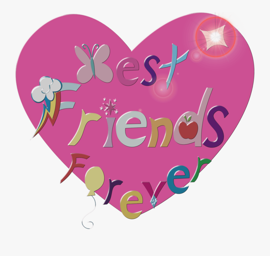 Best Friends Forever In Heart, Transparent Clipart