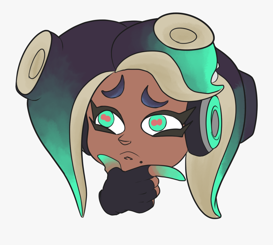 Marina Thinking Emoji, Transparent Clipart