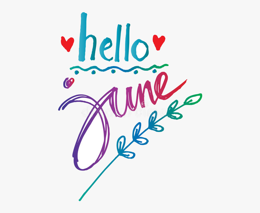 June Hello Clipart Free Transparent Png, Transparent Clipart