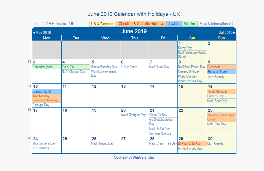June 2019 Calendar Uk With Holidays - March 2019 Holiday Calendar, Transparent Clipart
