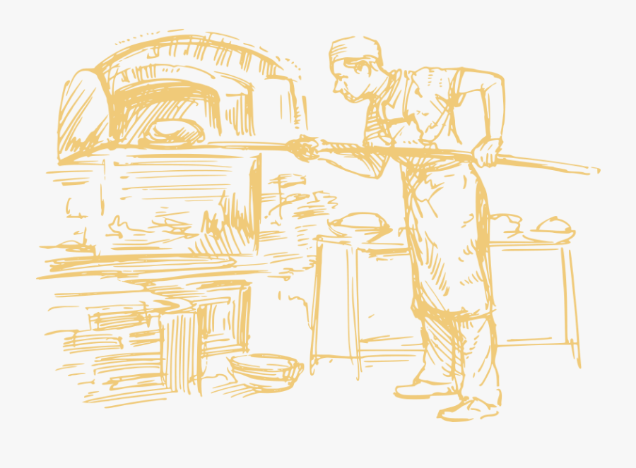 English Oven - Sketch, Transparent Clipart