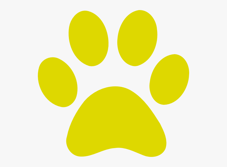 Gold Paw Print Clip Art - Yellow Paw Print Png, Transparent Clipart