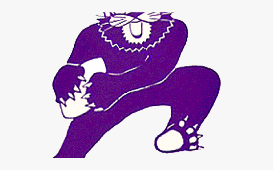 Purple Clipart Wildcat - Northwestern Wildcats, Transparent Clipart
