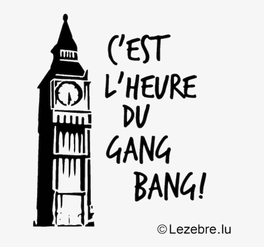 T-shirt "gang Bang - Clock Tower, Transparent Clipart