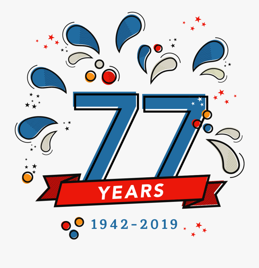 77 Years 01, Transparent Clipart