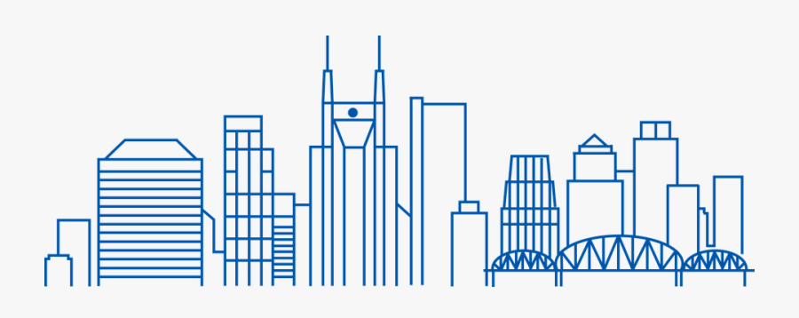 Nashville, Skyline, Line Art, Business - Nashville Skyline Line Art, Transparent Clipart