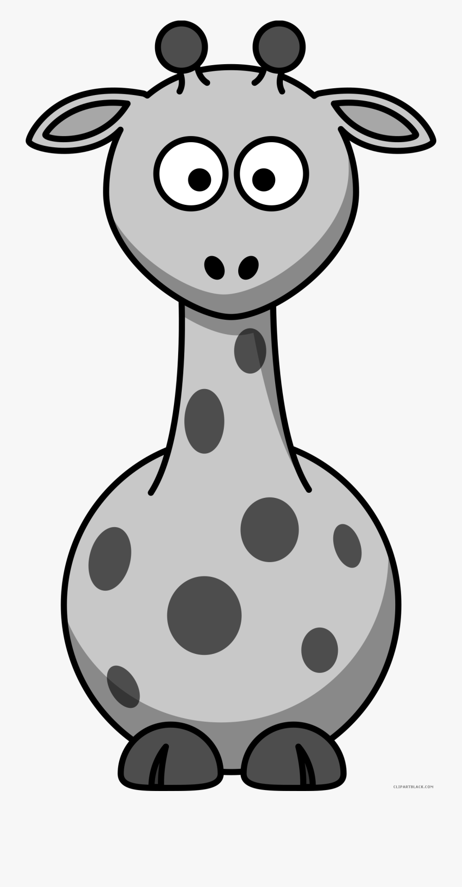 Cartoon Giraffe Animal Free Black White Clipart Images - Cartoon Giraffe, Transparent Clipart