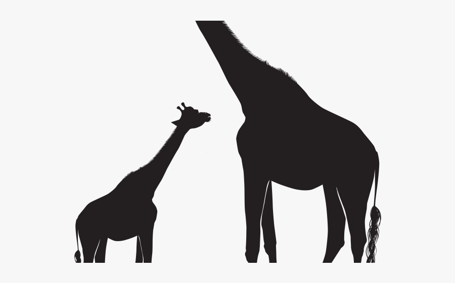 Silhouette Baby Giraffe Clipart, Transparent Clipart