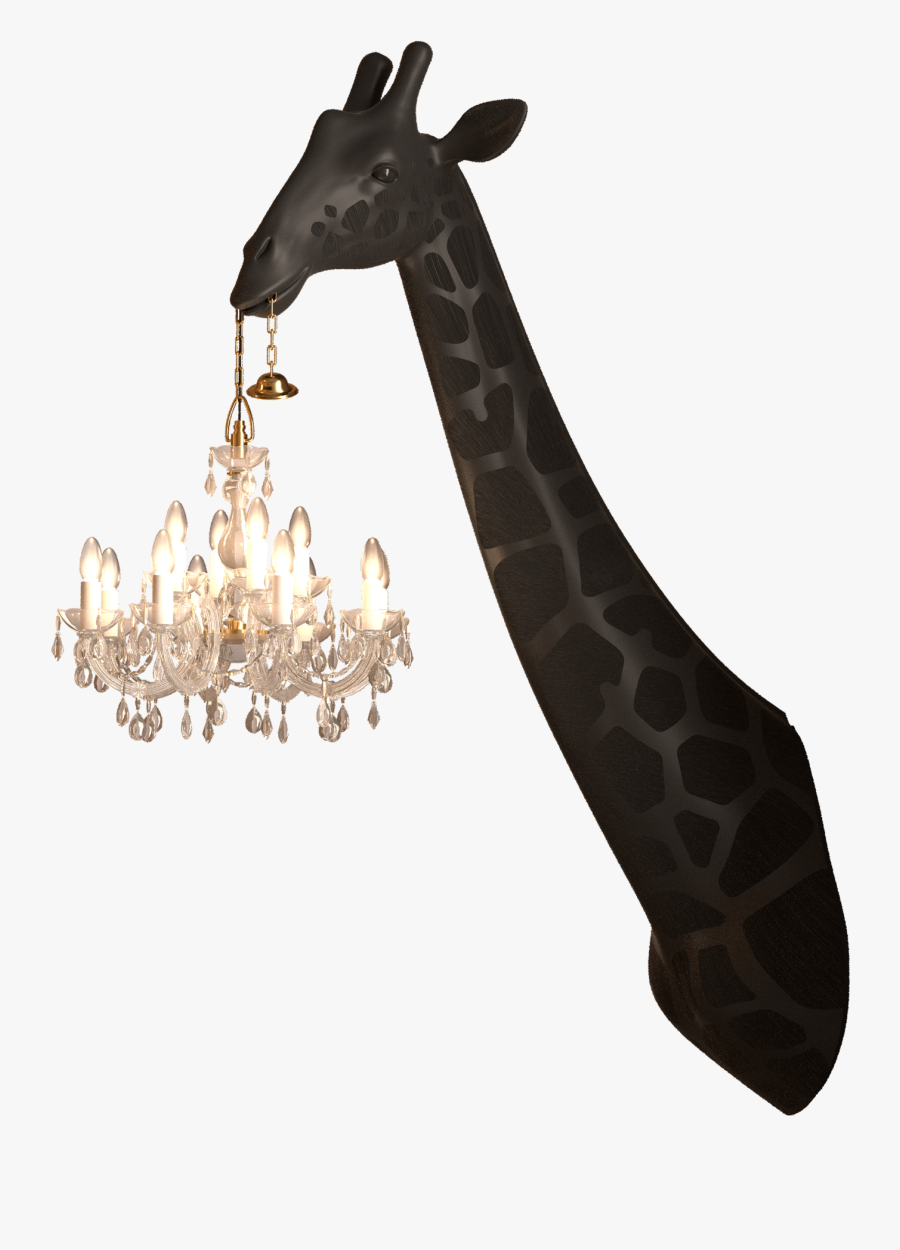 Qeeboo Giraffe In Love Wall Light Black, Transparent Clipart