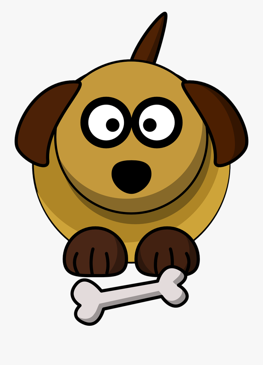 Cute Dog Clip Art - Dog And Bone Png, Transparent Clipart