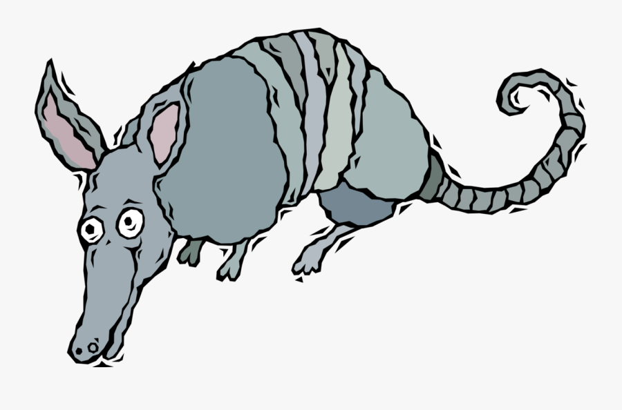 Vector Illustration Of Armadillo "little Armoured One - Cartoon Armadillo, Transparent Clipart