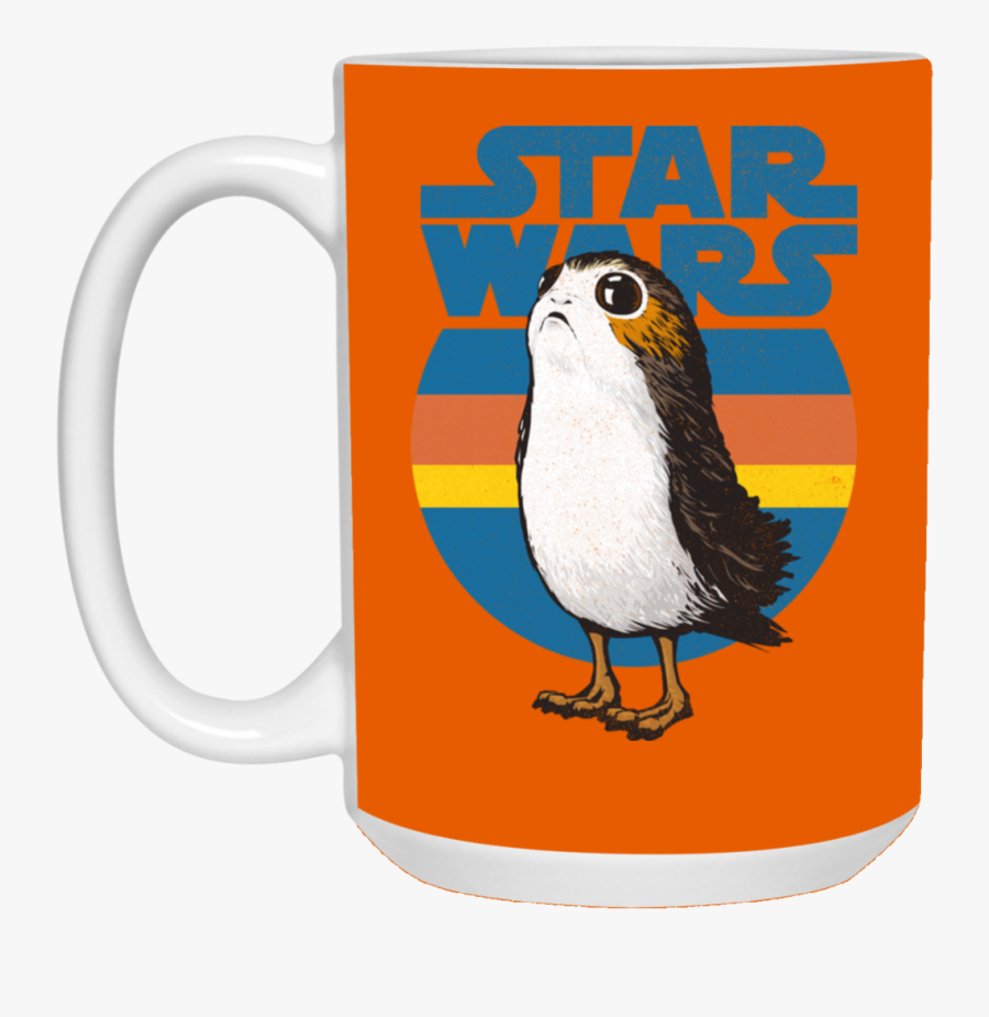 Star Wars Last Jedi Porg Retro Stripes Logo Graphic - Mug, Transparent Clipart