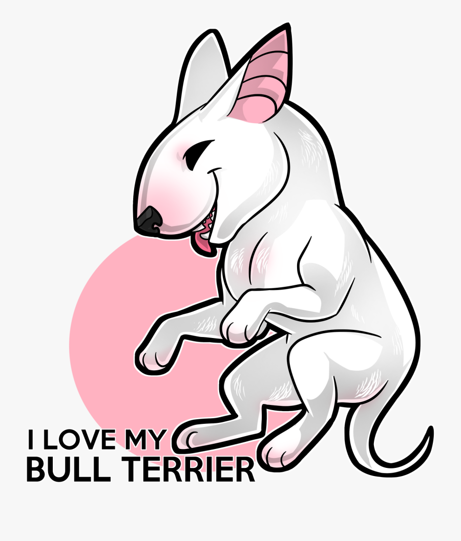 Bull Terriers Are Cute Dogs I Love Their Puffy Faces - Cartoon, Transparent Clipart