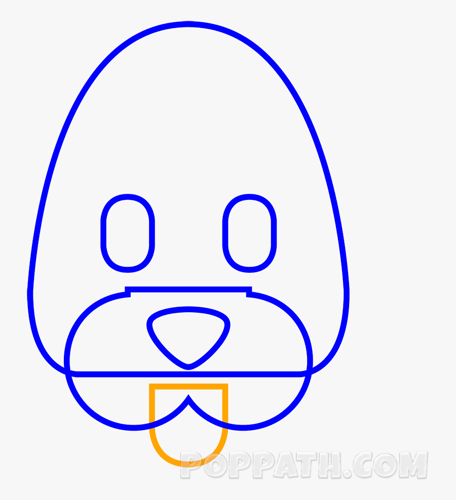 A Dog Emoji Shows That A Cute Dog Is Smiling With Its - Beginner Step By Step Emojis, Transparent Clipart