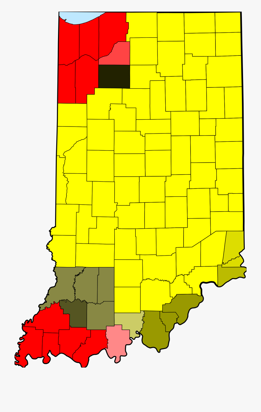 Indiana Time Zone Map 2019, Transparent Clipart