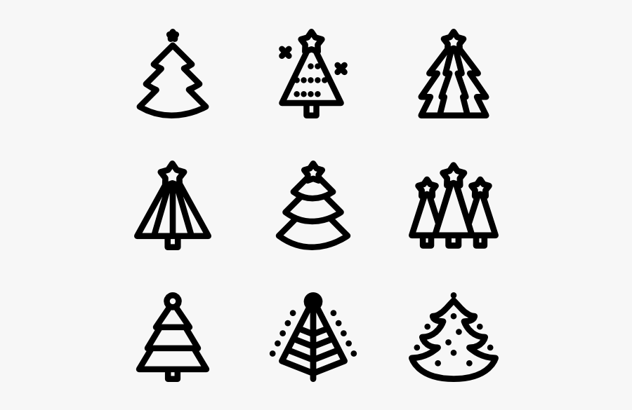 Cool Christmas Trees Line - Christmas Tree Line Icon, Transparent Clipart