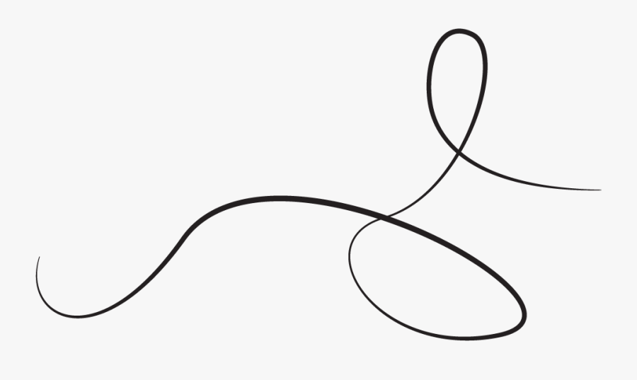 Squiggly Line Drawn By Illustrator - Line Art, Transparent Clipart
