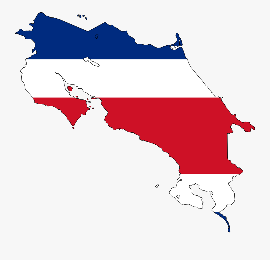 Clip Art Costa Rica World Map - Costa Rica Flag Map, Transparent Clipart