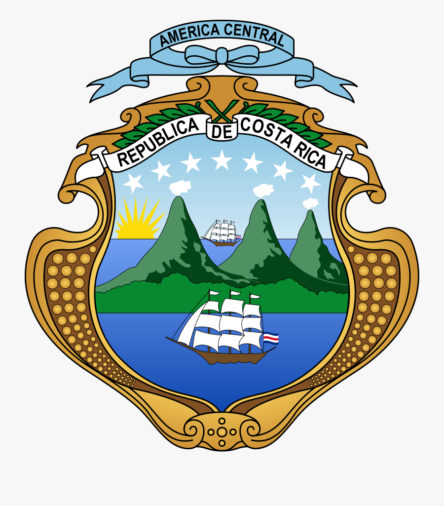 Coat Of Arms Of Costa Rica - Costa Rica Coat Of Arms, Transparent Clipart